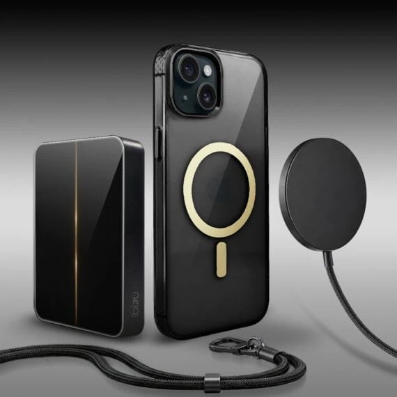 Perfect Match do iPhone 15 - zestaw Golden Elite + akcesoria, czarny (5)