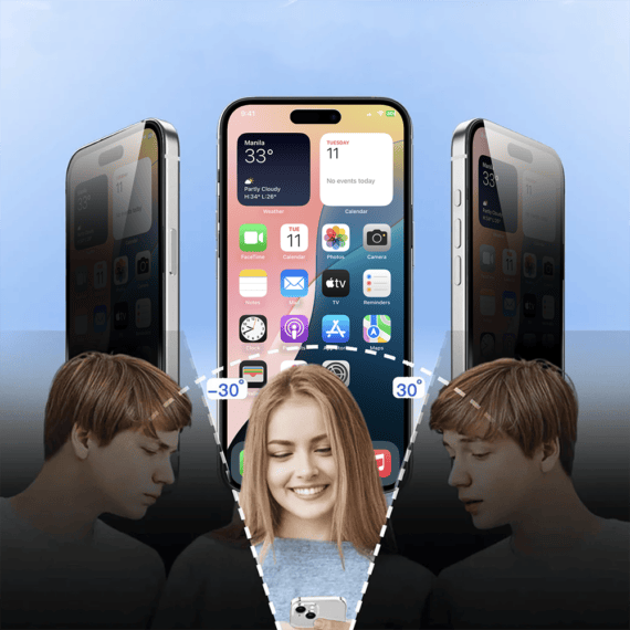 szkło hartowane 5d z filtrem przyciemniającym privacy do iphone 18 pro