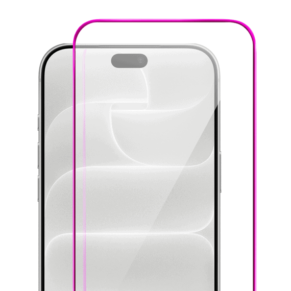 szkło hartowane 9h do iphone 18 pro, twarde wzmocnione z metalizowaną różową ramką