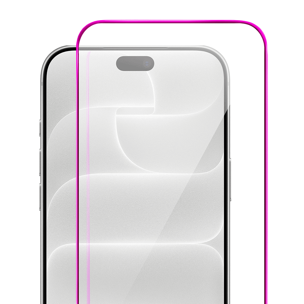 szkło hartowane 9h do iphone 18 pro, twarde wzmocnione z metalizowaną różową ramką