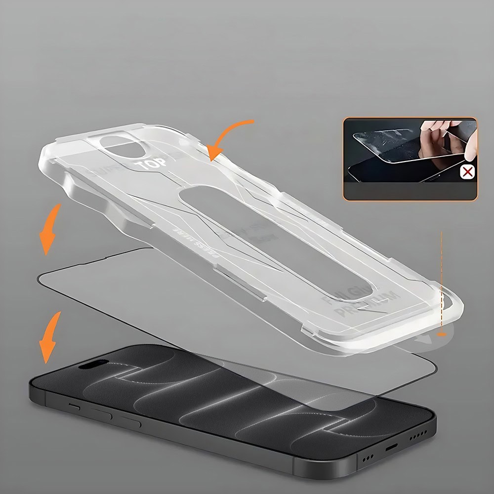 Szkło hartowane na ekran ochrona 9H z aplikatorem do iPhone 18 Pro Max IP 18 Pro szkło z aplikatorem-3 szkło hartowane na ekran 9h do iphone 18 pro z aplikatorem