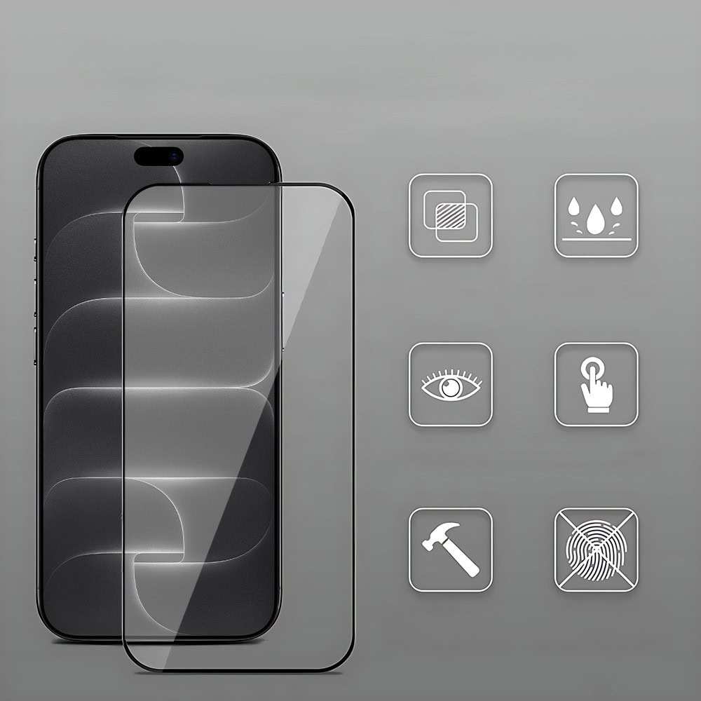 Szkło hartowane na ekran ochrona 9H z aplikatorem do iPhone 18 Pro Max IP 18 Pro szkło z aplikatorem-4 szkło hartowane na ekran 9h do iphone 18 pro z aplikatorem