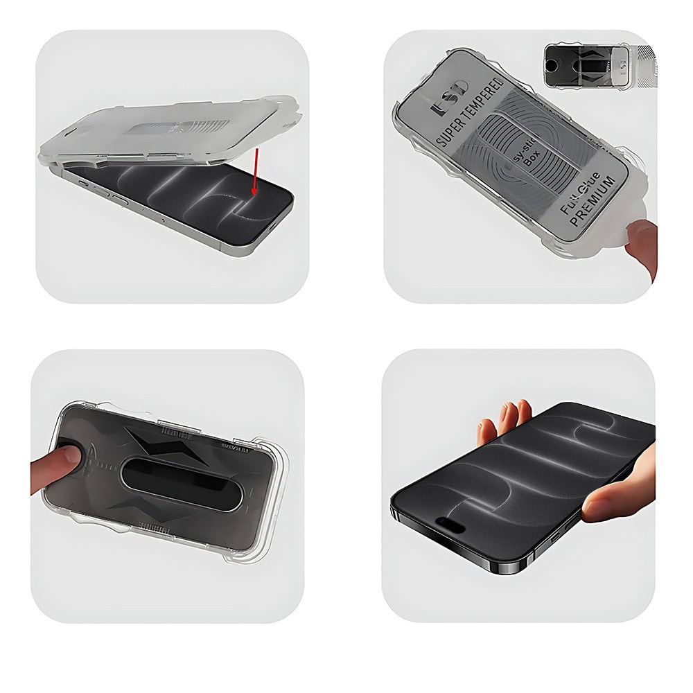 Szkło hartowane na ekran ochrona 9H z aplikatorem do iPhone 18 Pro Max IP 18 Pro szkło z aplikatorem-5 szkło hartowane na ekran 9h do iphone 18 pro z aplikatorem