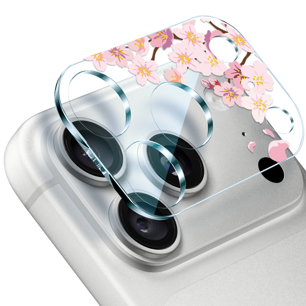 iphone 18 pro pełne szkło hartowane na cały aparat, kamerę, kwiat wiśni