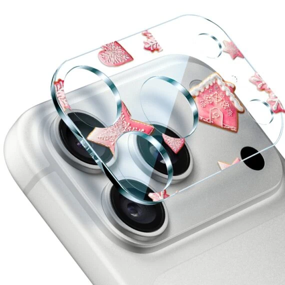 iphone 18 pro pełne szkło hartowane na cały aparat, kamerę, różowe pierniczki