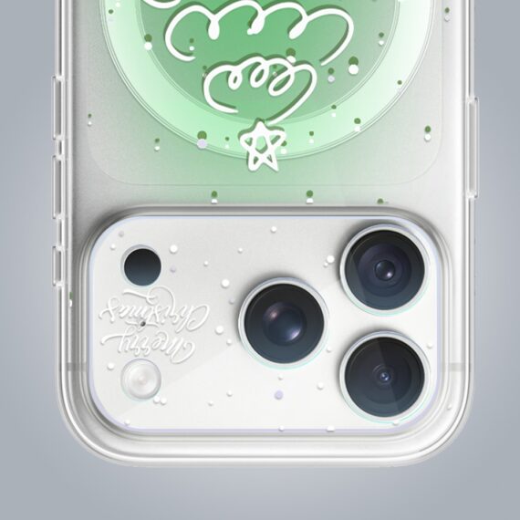 iphone 18 pro pełne szkło hartowane na cały aparat, kamerę z napisem merry christmas
