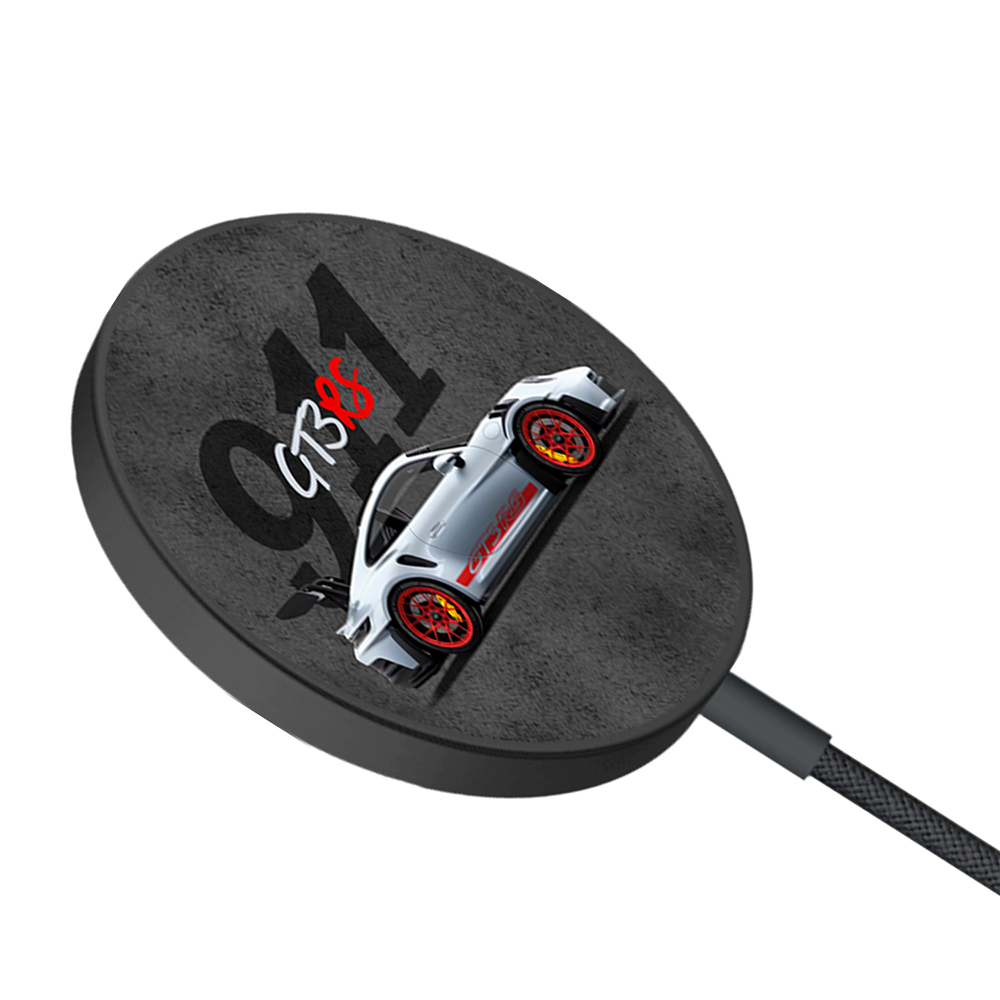 Ładowarka magnetyczna magflow i25 do magsafe, czarna ze wzorem krzyk kota (kopia)