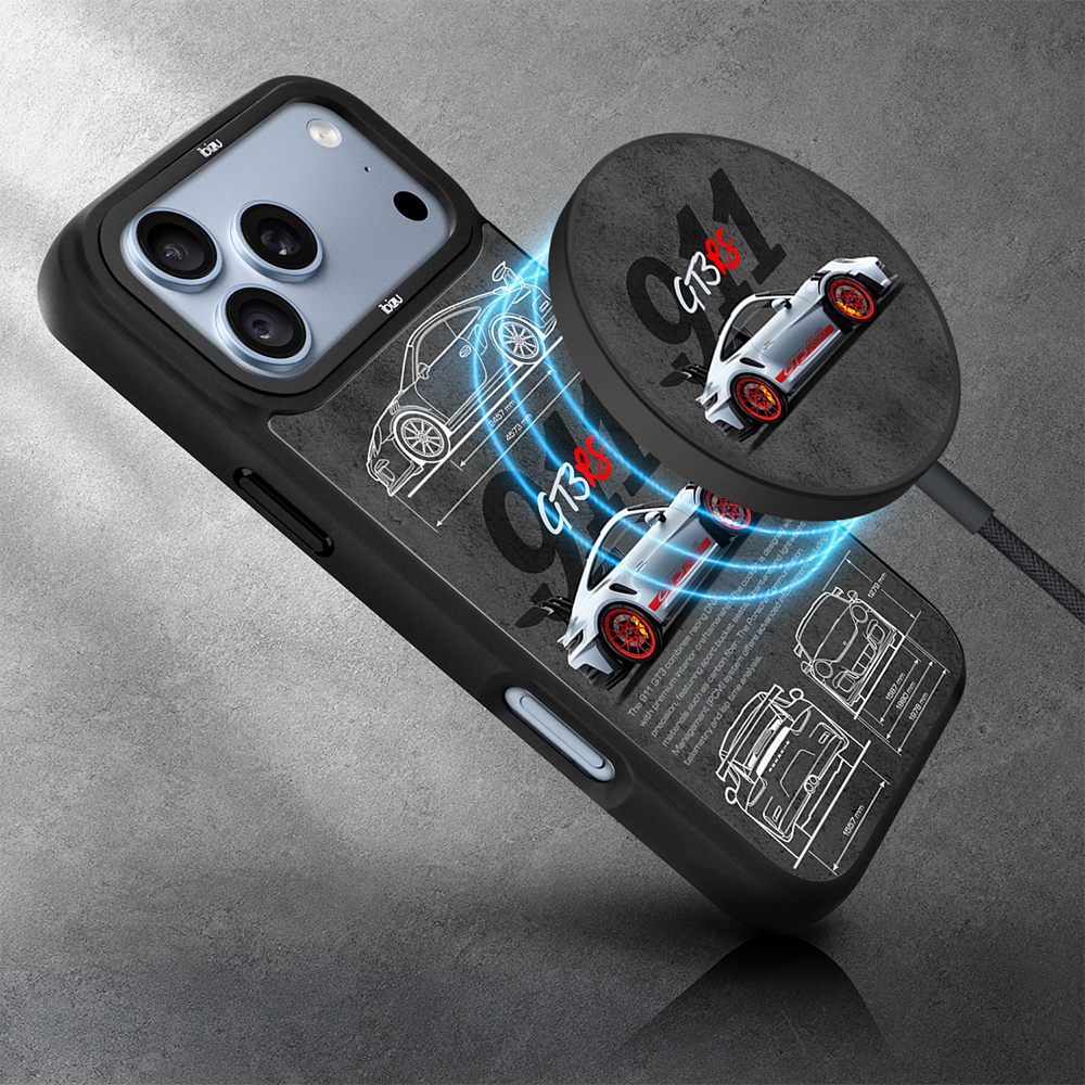 Ładowarka magnetyczna magflow i25 do magsafe, czarna ze wzorem krzyk kota (kopia)