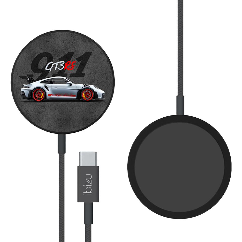 Ładowarka magnetyczna magflow i25 do magsafe, czarna ze wzorem krzyk kota (kopia)