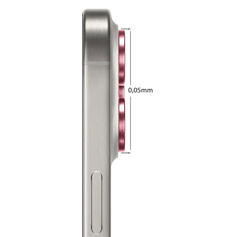 metalowa osłona obiektywów szkło na aparat iphone 15 pro max, burgundowe
