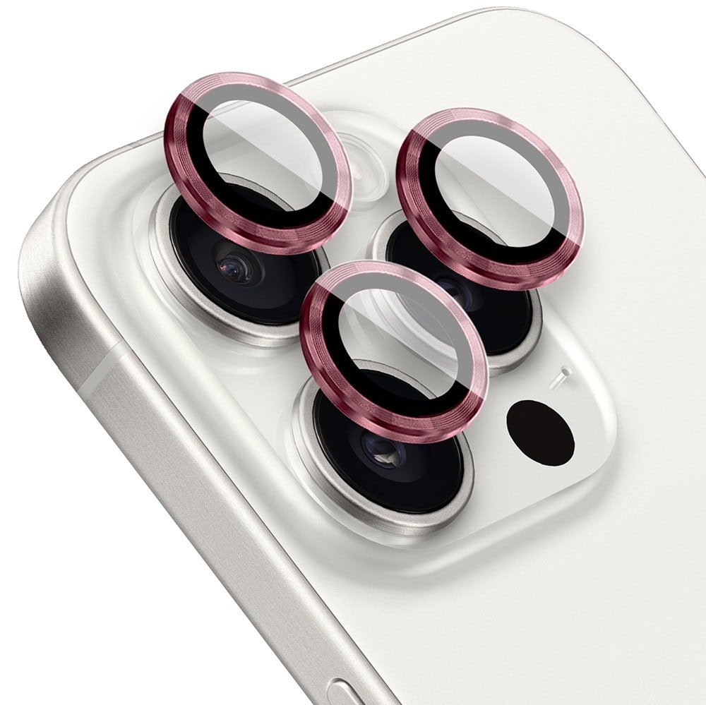 metalowa osłona obiektywów szkło na aparat iphone 15 pro max, burgundowe