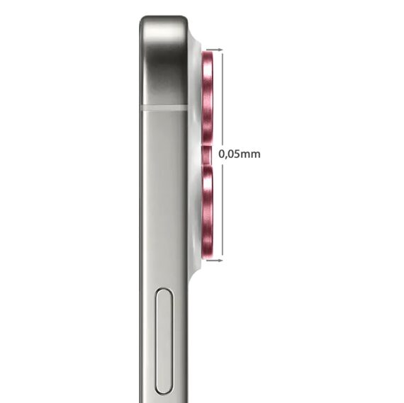 metalowa osłona obiektywów szkło na aparat iphone 16 pro max, burgundowe