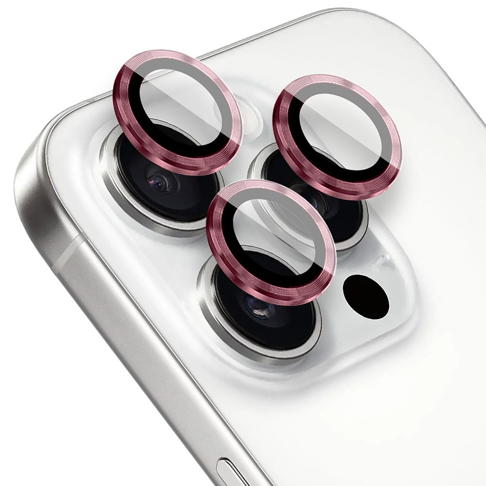 metalowa osłona obiektywów szkło na aparat iphone 16 pro max, burgundowe