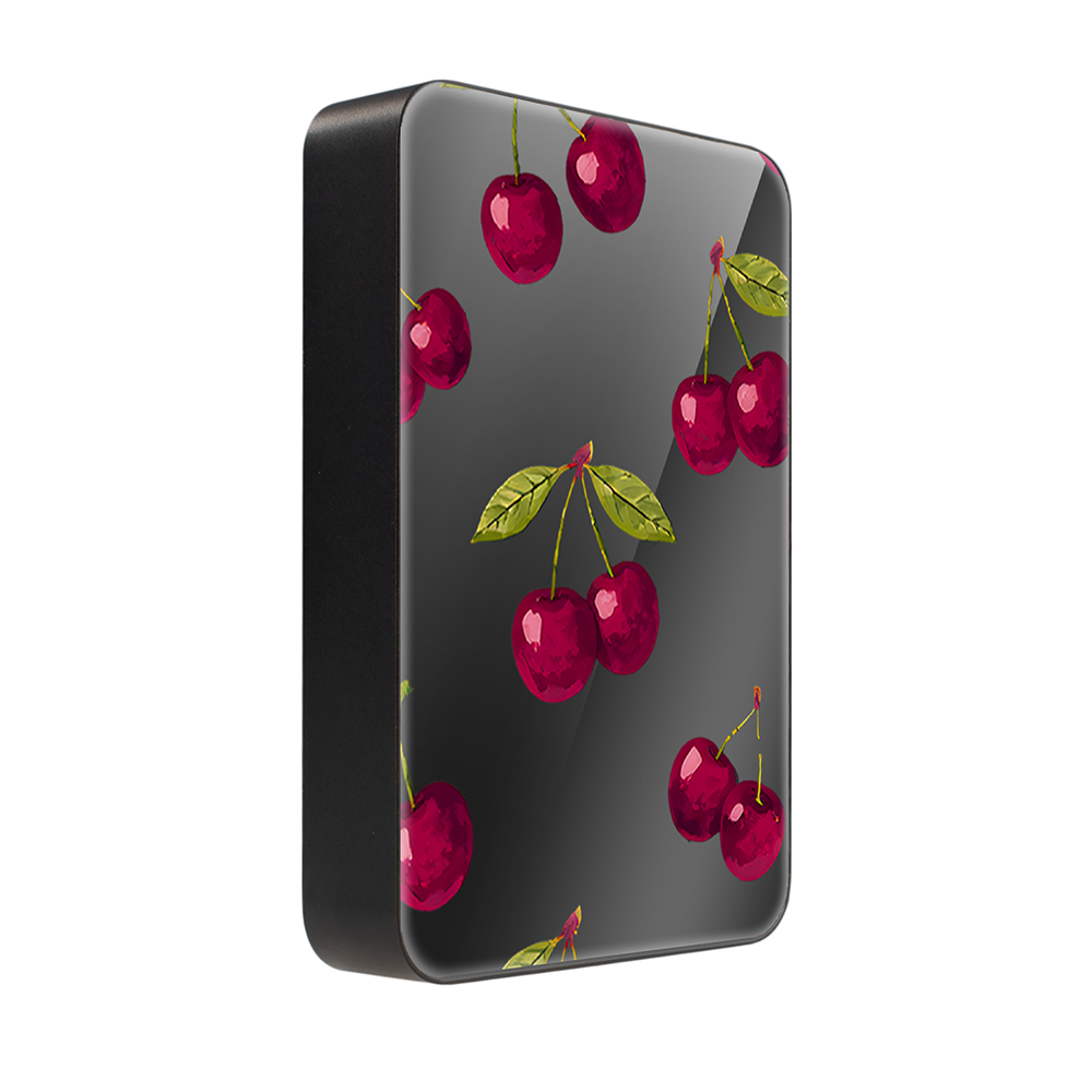 powerbank ibizu magpower 10k do iphone z magsafe, solidny, aluminiowy, 10 000 mah, burgundowa wiśniowa noc