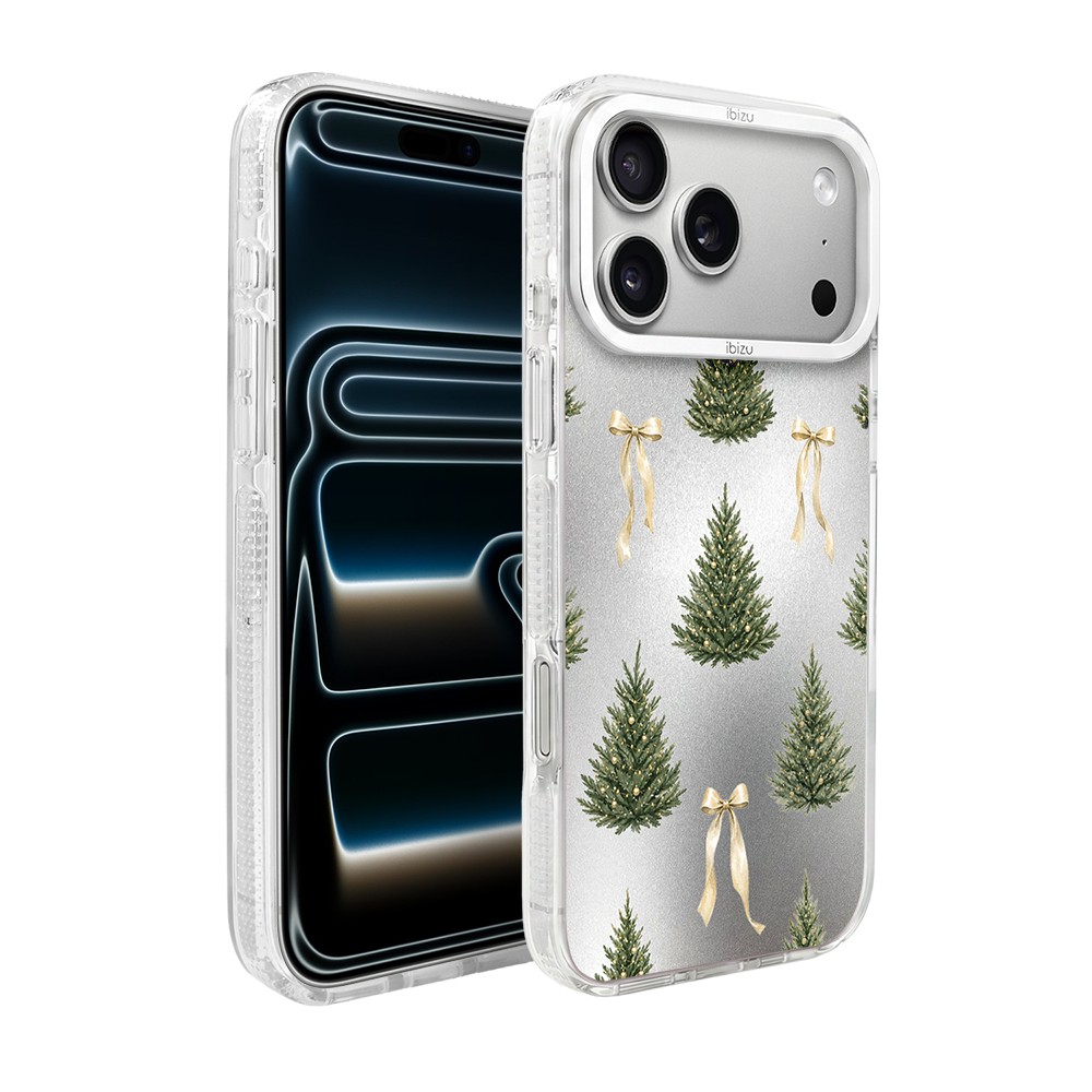Etui do iPhone 17 Pro Max IBIZU Pretty Clear, metalowa ramka aparatu, przeźroczyste do MagSafe, Choinkokarda