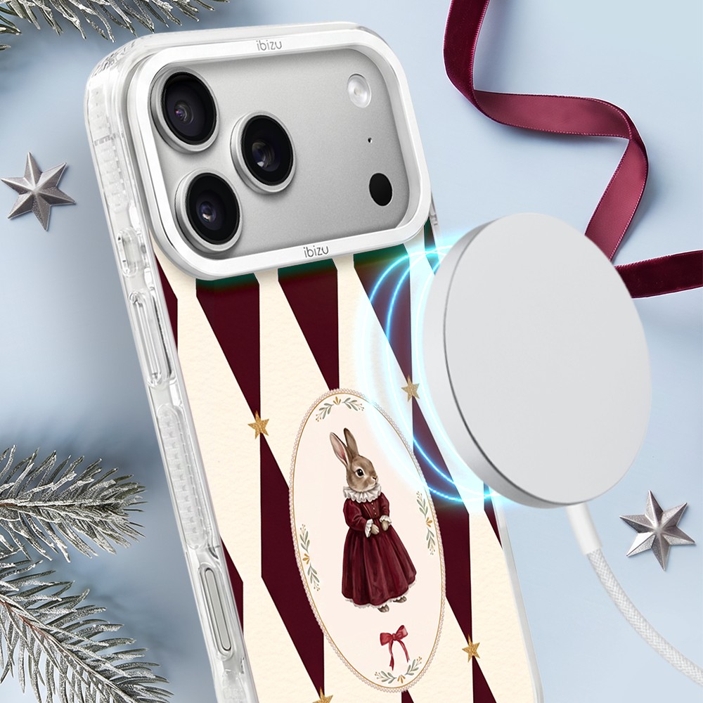 Etui do iPhone 17 Pro Max IBIZU Pretty Clear, metalowa ramka aparatu, przeźroczyste do MagSafe, Królinetta