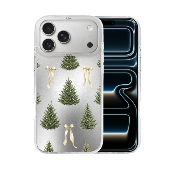 Etui do iPhone 17 Pro Max IBIZU Pretty Clear, metalowa ramka aparatu, przeźroczyste do MagSafe, Choinkokarda